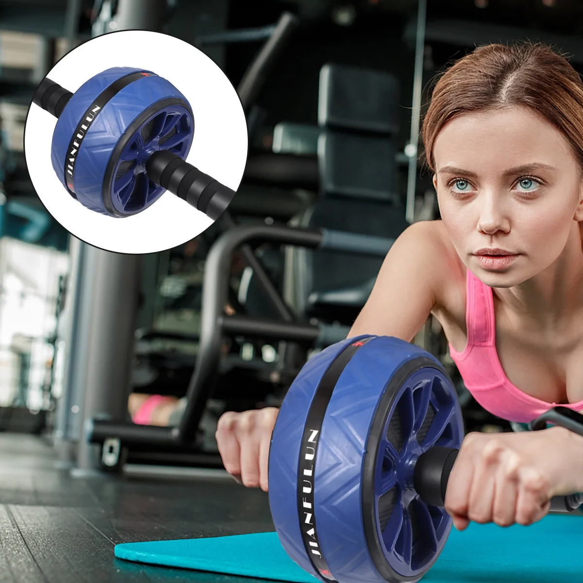 2pcs Abdominal Wheel Ab Roller Wheel Practical Exercise Equipment Fitness Roller