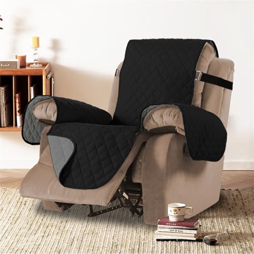 Recliner Sofa Covers, Sofa Cover Waterproof Protector, Chair Covers for Armchairs, Sofa Slipcovers Sofa Protectors for Kids and Pets, Furniture Protector (Grey,Small Recliner)