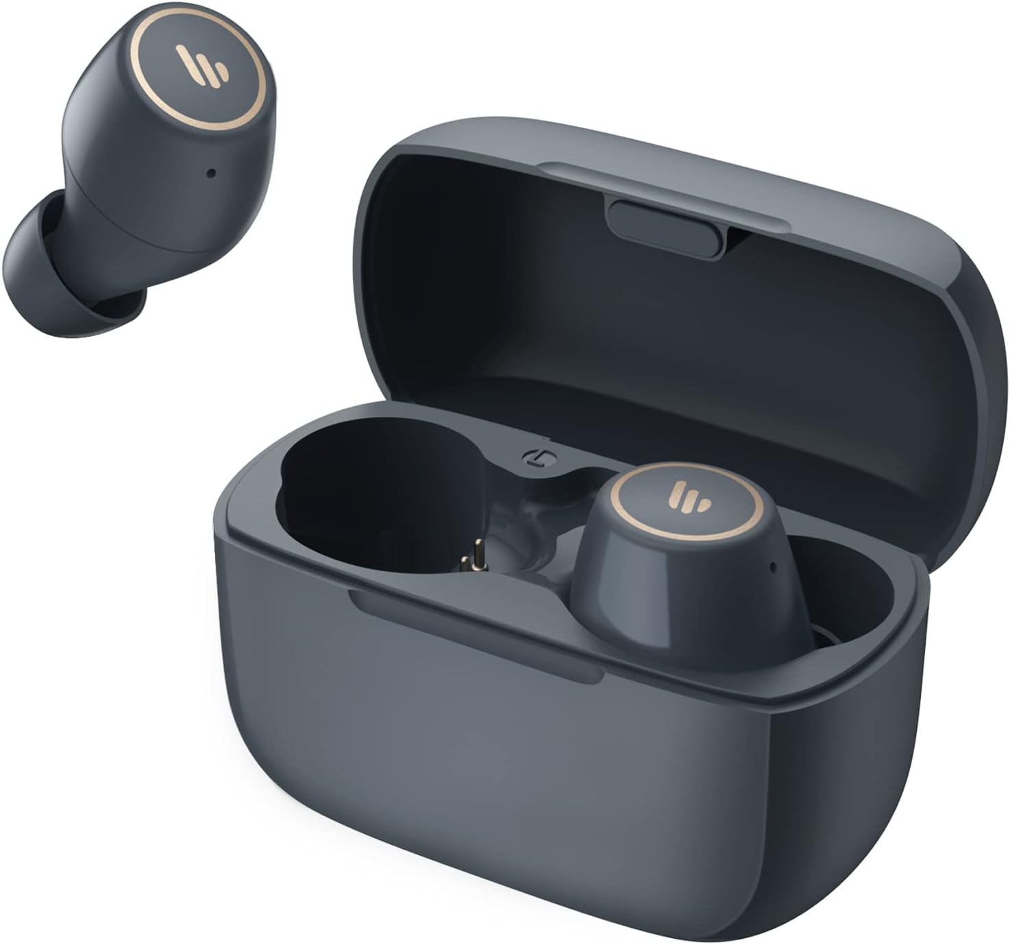 Edifier TWS1 PRO True Wireless Earbuds - Bluetooth V5.2 - AptX-Adaptive - Qualcomm® CVC TM 8.0 Noise Cancellation - 42H Playtime - IP65 Waterproof - USB C - Built-in Dual Microphones - Grey Pack of 2