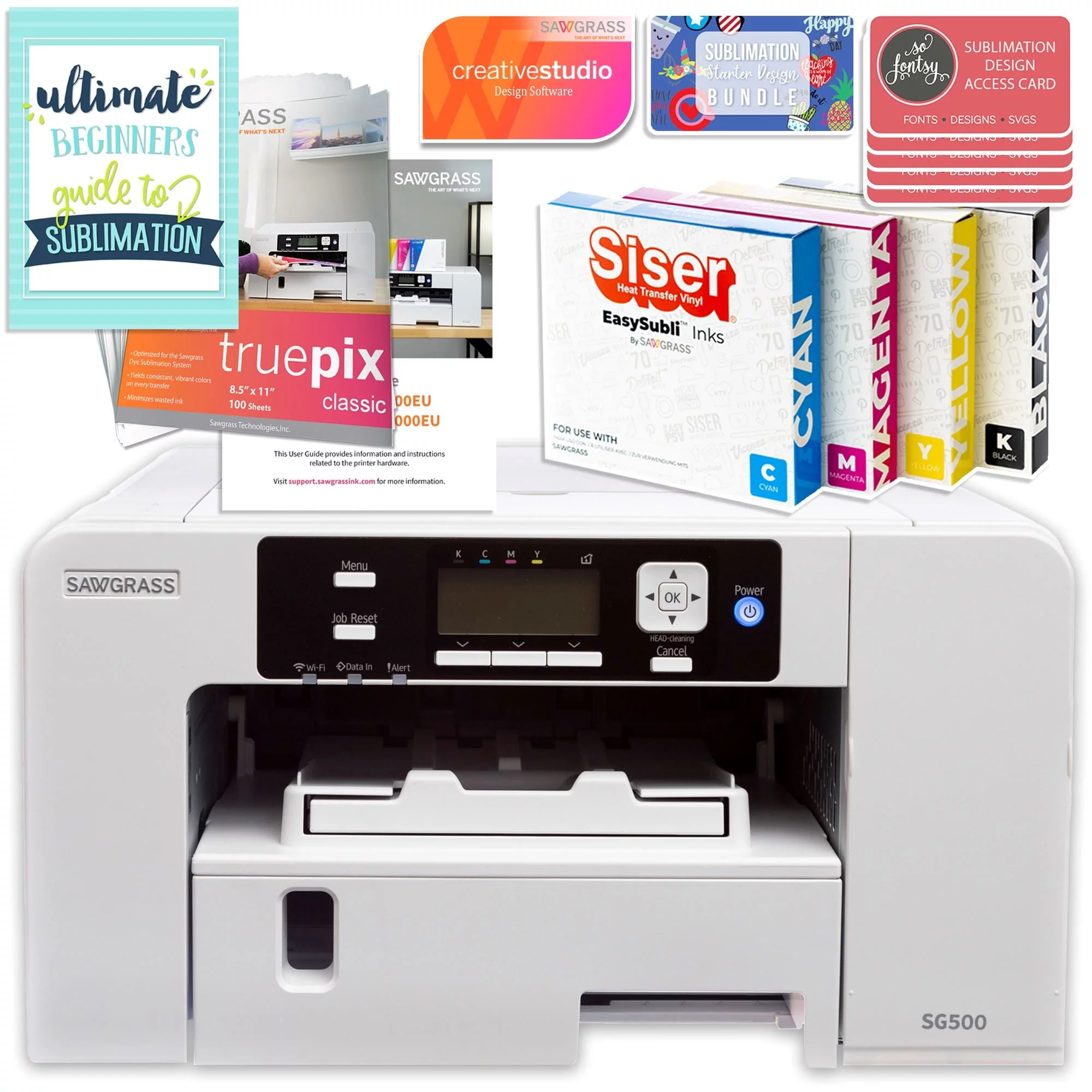 Sawgrass SG500 Sublimation Printer with Mug Press Bundle - Curated Treasures Market