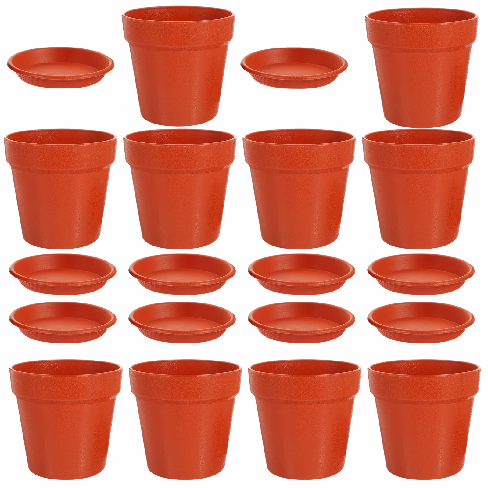 10 Sets Pots Imitation Pottery Plastic Flower Nursery Garden Planter