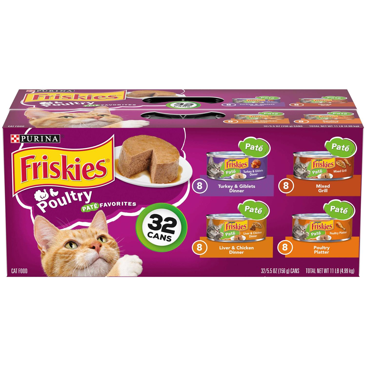 Friskies Purina Poultry Favorites Pate Wet Cat Food Variety Pack - Pet Supplies online store