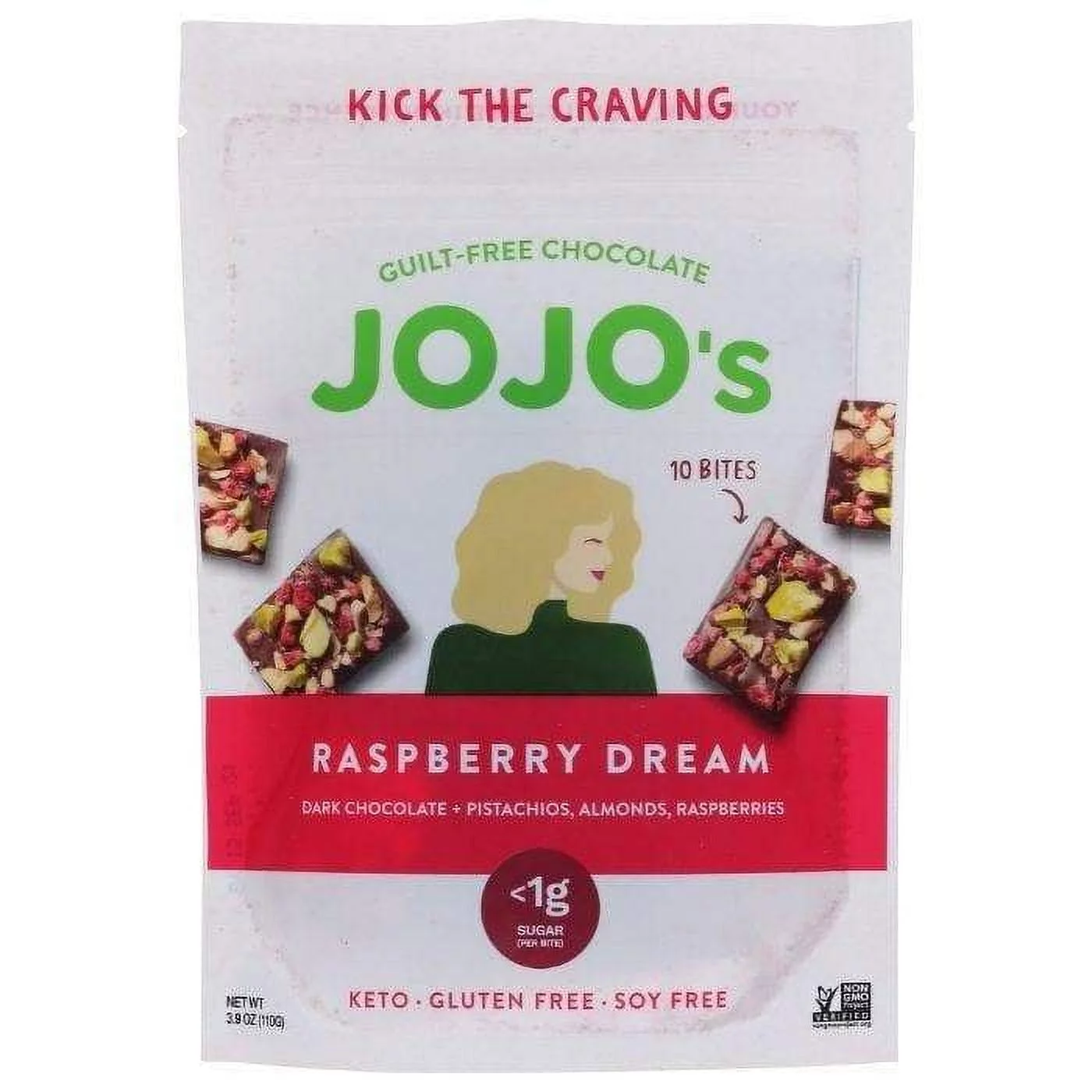 JOJO's Chocolate Vegan Peanut Butter Dark Chocolate Candy Bars, 3.9 oz Pack Of 6
