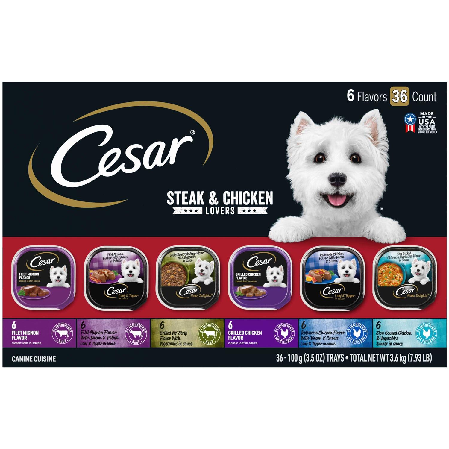 Cesar Steak & Poultry Lovers Variety Pack Dog Food Trays - Pet Supplies online store