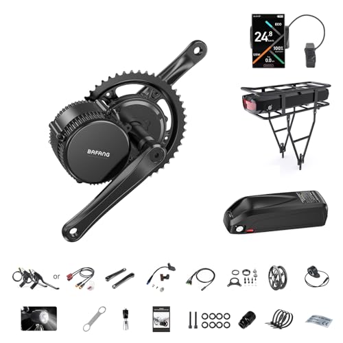 BAFANG Mid Drive Kit:1000W 750W 500W Ebike Motor Kits with Battery(Optional),Bafang BBS02B HD Mid Drive Ebike Conversion Kit with LCD Display&Ebike Battery for BB 68-73MM/85-105MM/105-125MM E-Bike