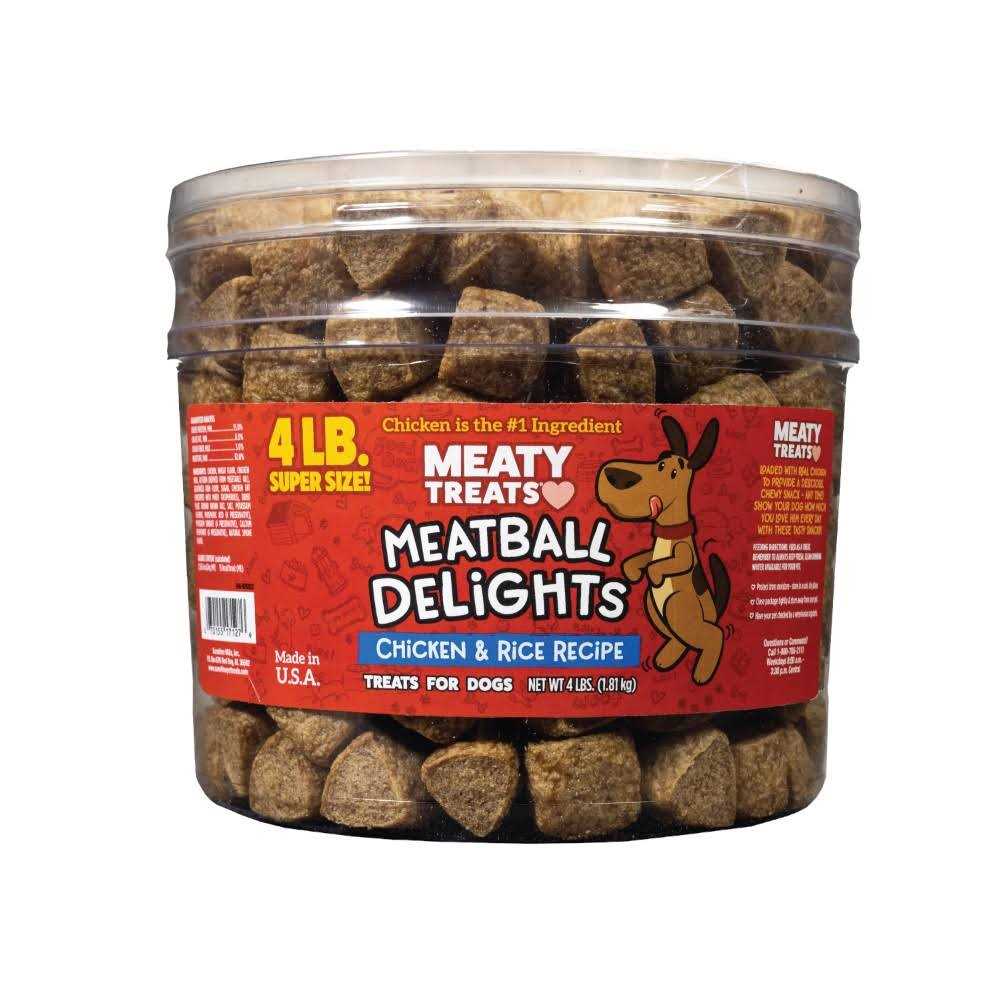 Meaty Treats Meatball Delights Chicken & Rice Recipe - Pet Supplies online store