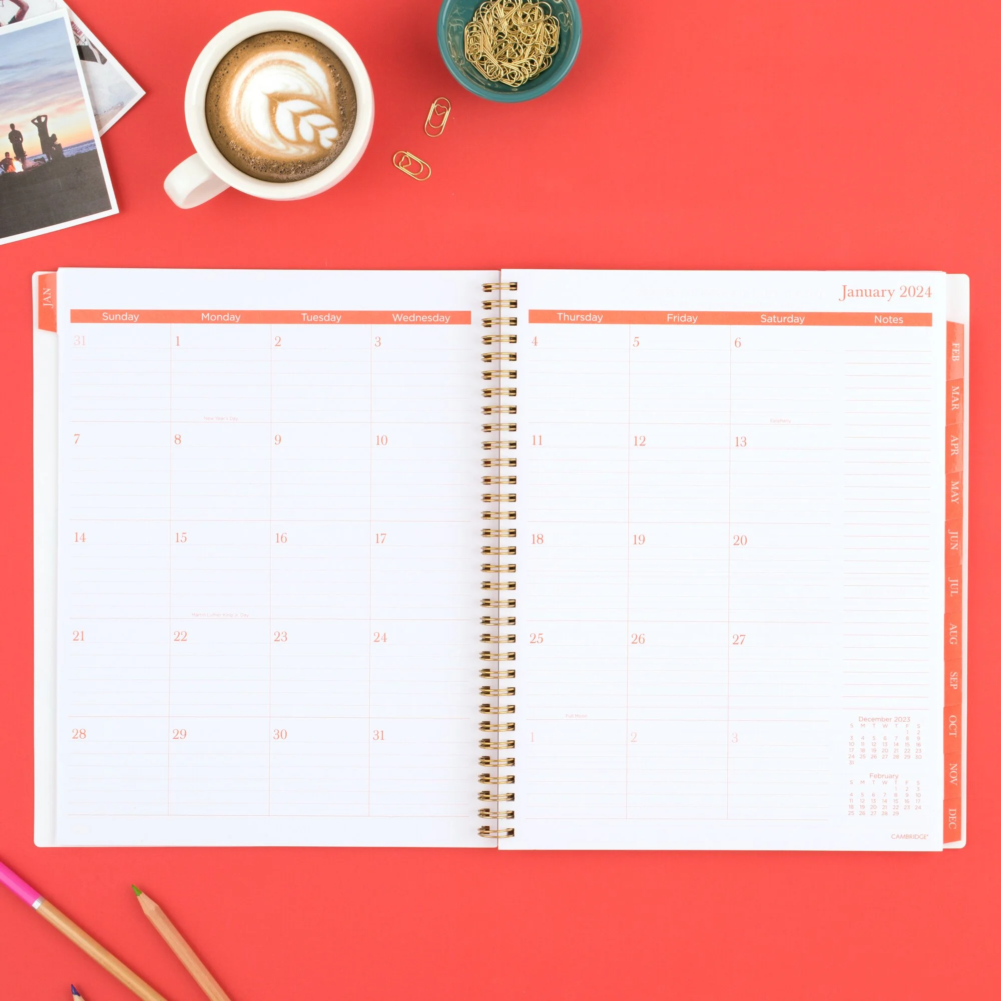 Cambridge Rita 2024 Weekly Monthly Planner Large 8 12 x 11 - Planners