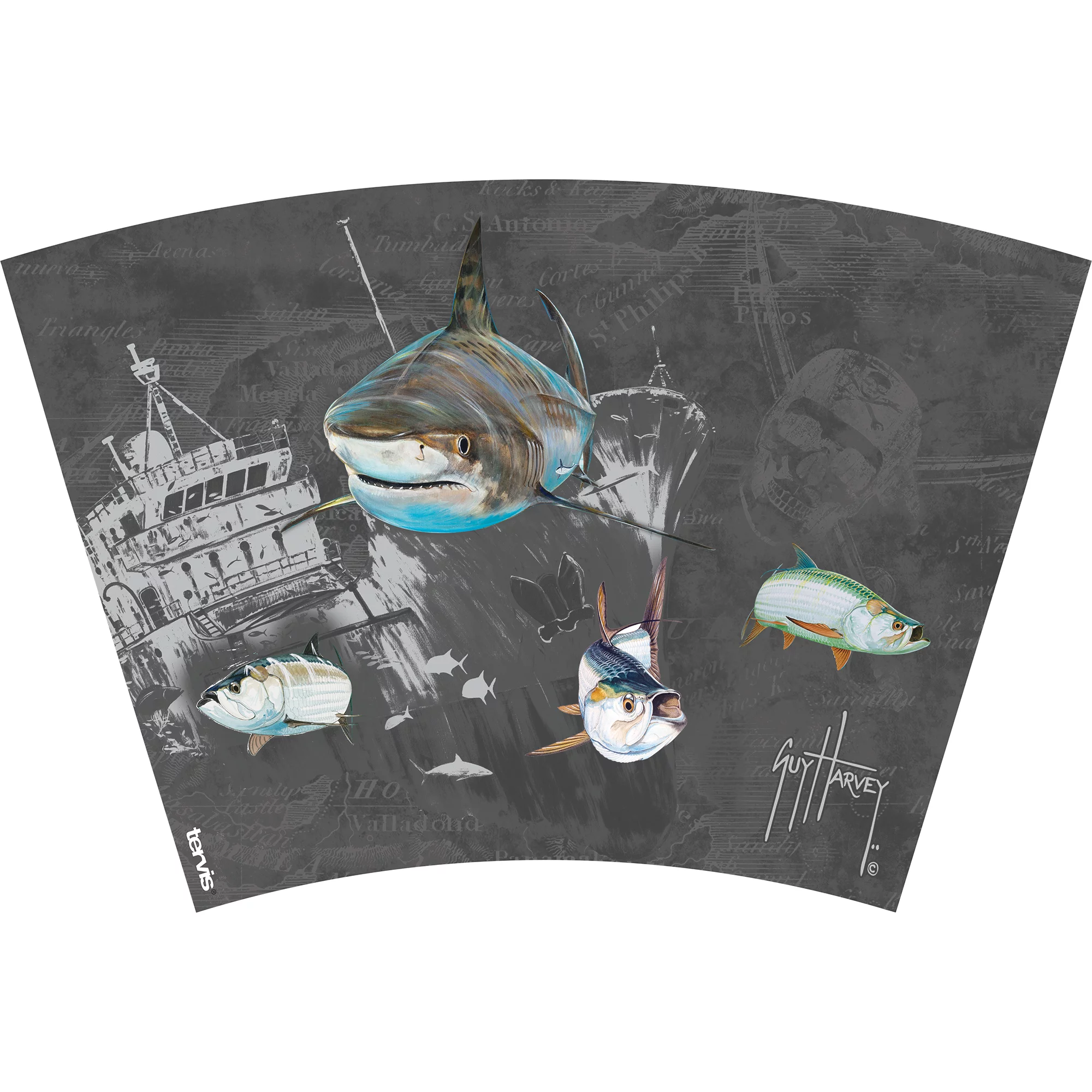 Tervis Guy Harvey Shark Pirate Made in USA Double Walled  Insulated Tumbler Travel Cup Keeps Drinks Cold & Hot, 24oz, Classic