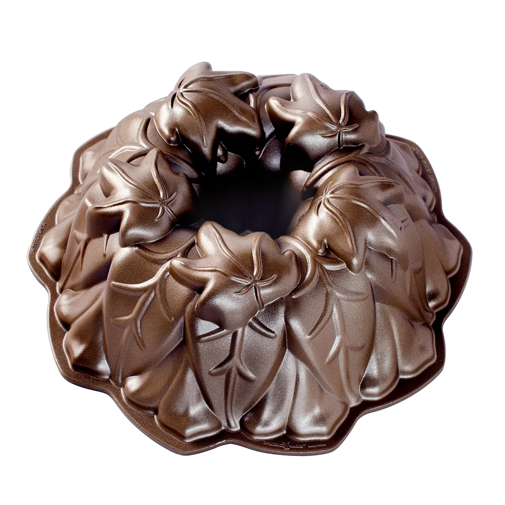Nordic Ware Harvest Leaves Bundt Pan, Bronze