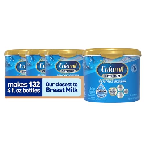 Enfamil Optimum Baby Formula, Our Closest Formula to Breast Milk, Immune-Supporting Lactoferrin also found in Breast Milk, Brain-Building DHA, 20.5 Oz