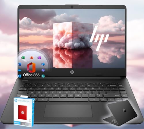HP 14 Ultrabook • Intel 4-Core CPU • Back to School Limited Edition with Microsoft 365 • 32GB RAM • 1600GB Storage (64GB OnBoard withHP 512GB P500 Portable SSD + 1TB OneDrive) • Pink • Win 11