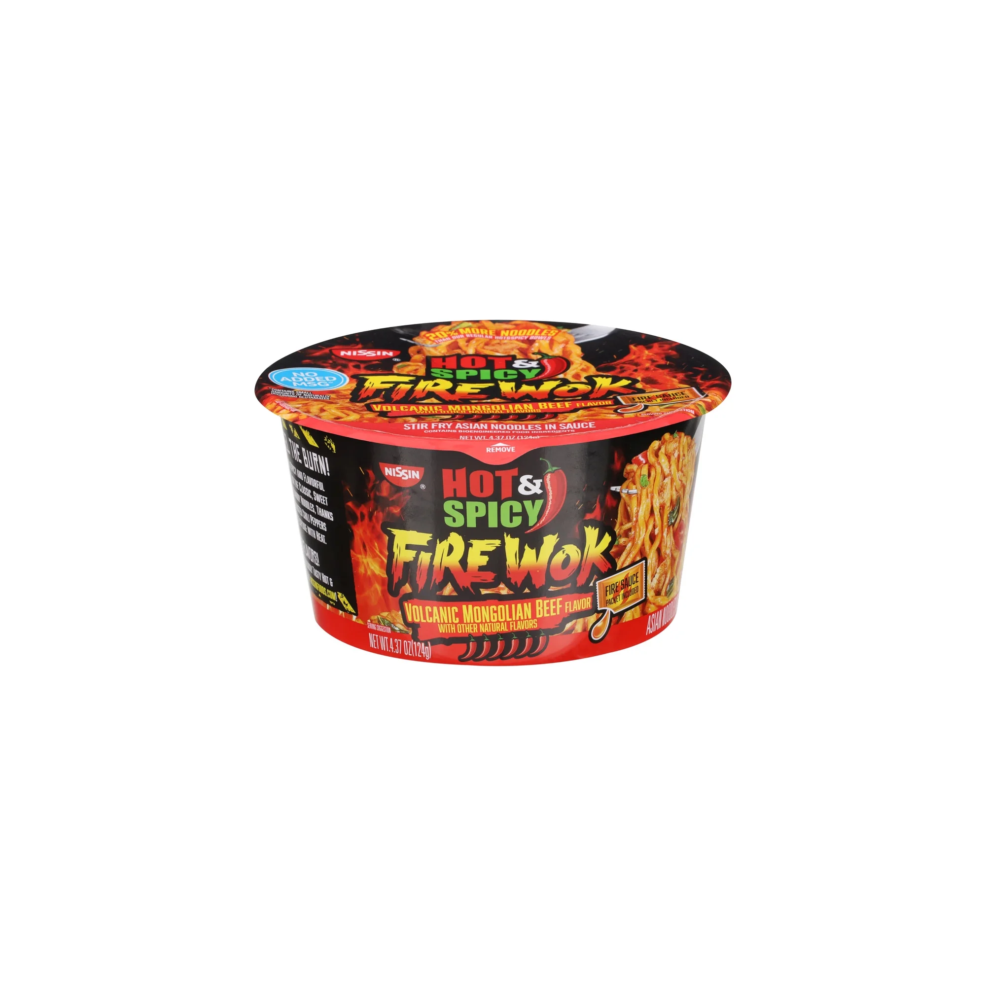 Nissin, Stir Fry Asian Noodle in Sauce Volcanic Mongolian Beef (Pack of 48)