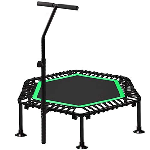 Trampoline Rebounder for Adults Kids,40 Inch Fitness Trampoline with Adjustable Handle Bar,Silent Trampoline for Indoor and Workout Exercise,Max Load 600Lbs (Color : A, Size : 40inch)