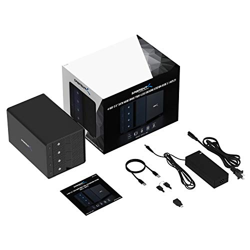 SABRENT USB 3.2 5-Bay 3.5” SATA Hard Drive Docking Station, Trayless Design, USB-C 10Gbps, Independent Power Switches, Locking Bays, Aluminum Cooling, Compatible with Windows Mac Linux (DS-SC5B)
