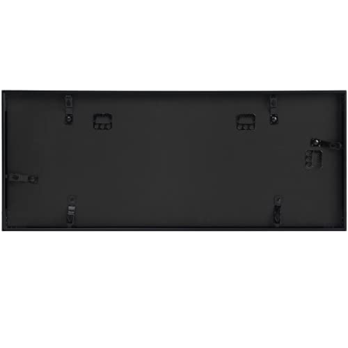 Golden State Art, 8x20 Picture Frame, Distressed White, Collage Frame Display Four 4x6 Photos, Horizontal or Vertical, HD Tempered Glass, Real Wood Molding, Wall Hanging, 1 Pack