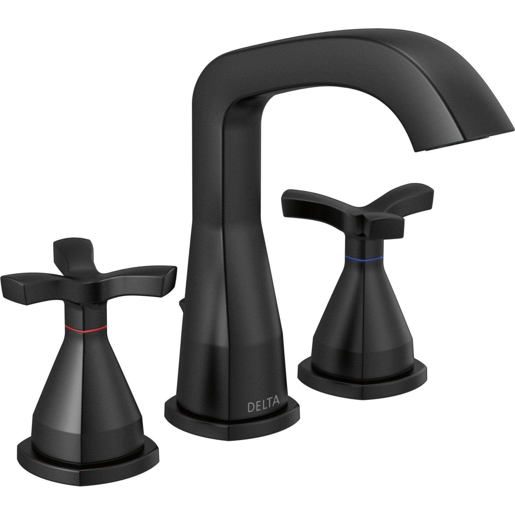 Delta 357766-BLMPU-DST Stryke Widespread Faucet Matte Black
