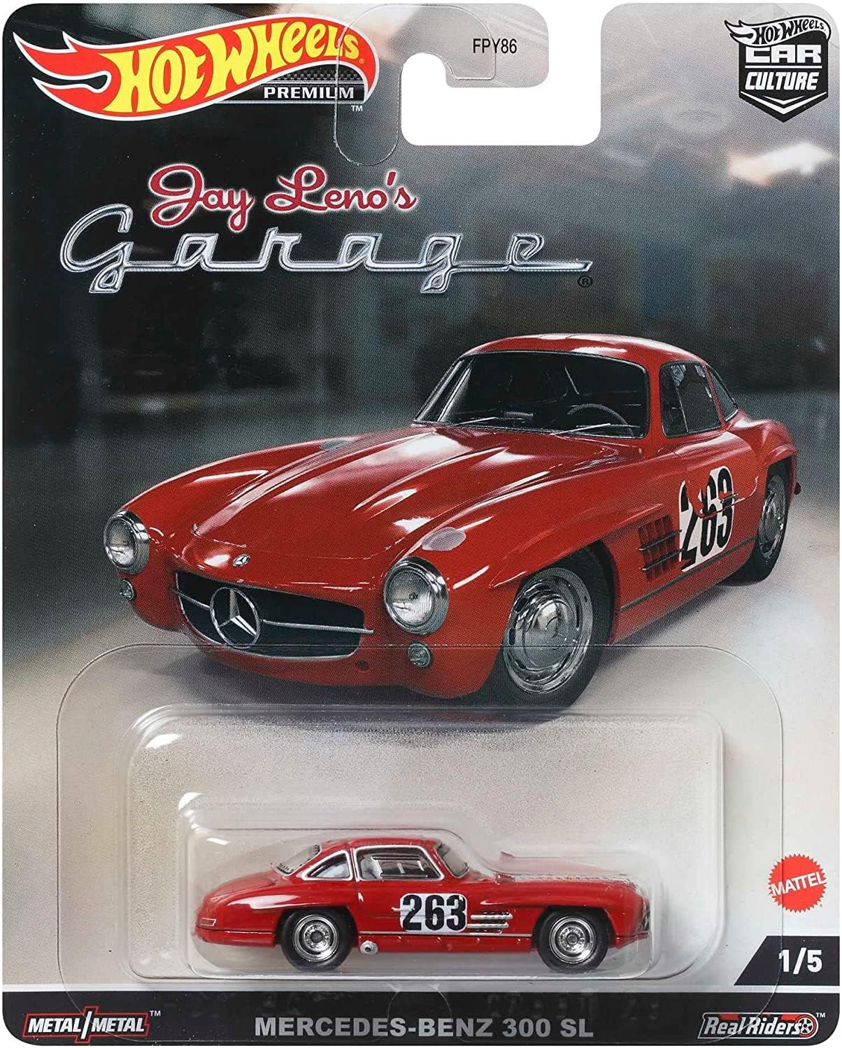 Hot Wheels Mercedes Benz 300 SL, Jay Leno's Garage 1/5 Car Culture