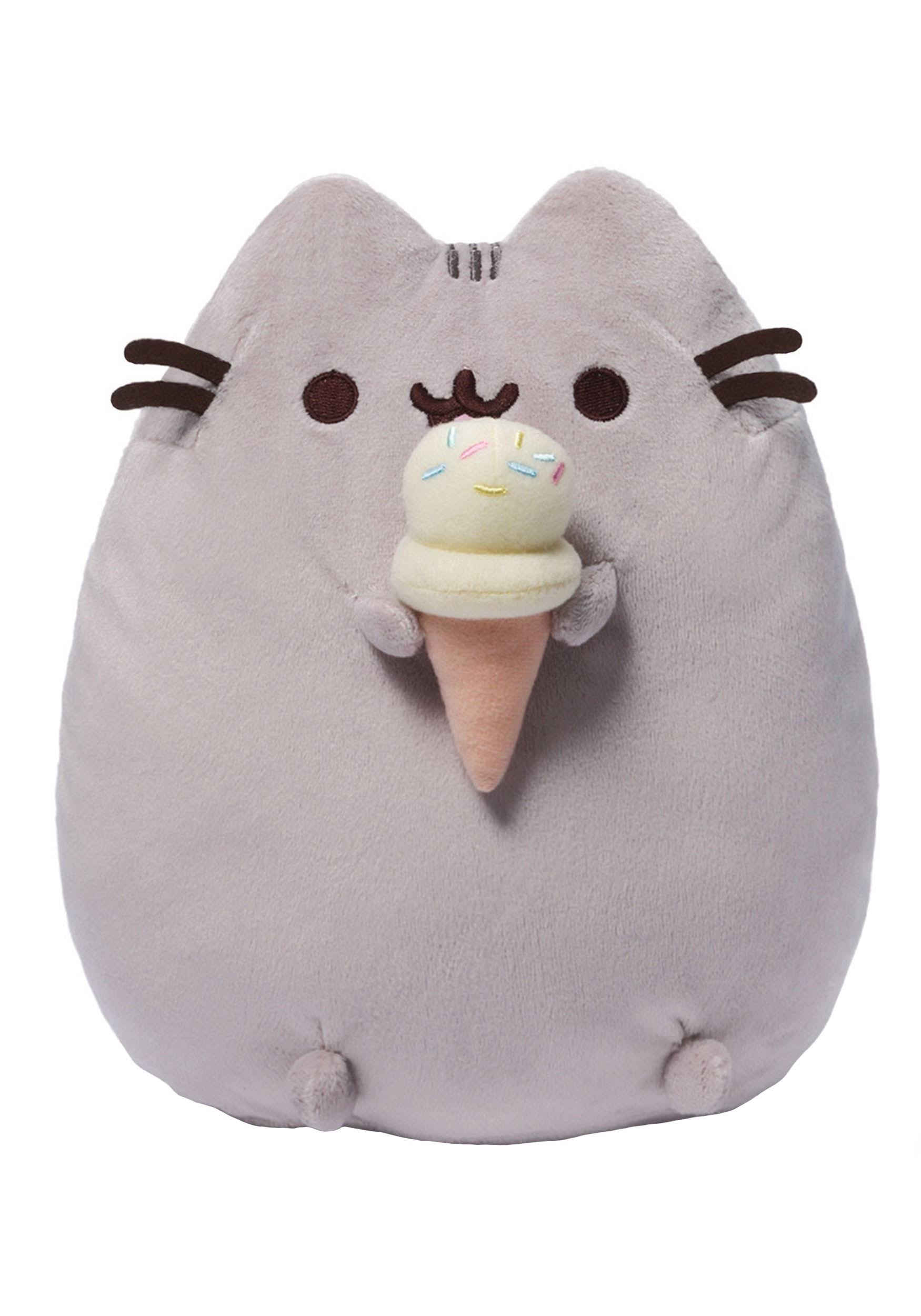 Gund Pusheen with Ice Cream Cone Cat Plush, 9.5