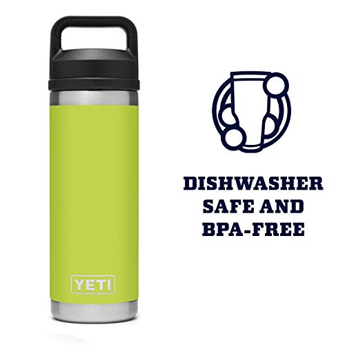 YETI Rambler 18 oz Bottle, Vacuum Insulated, Stainless Steel with Chug Cap, Sandstone Pink