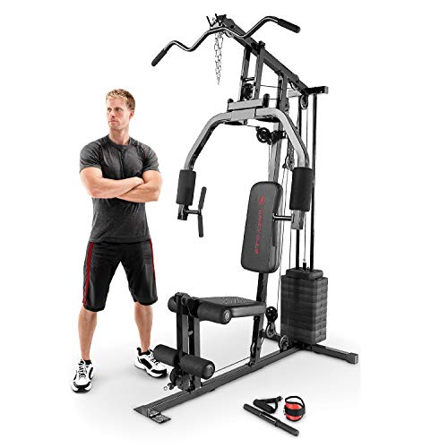 Marcy Multifunctional Workout Station 100lbs to 200lbs Stack Home Gym for Weightlifting and Bodybuilding