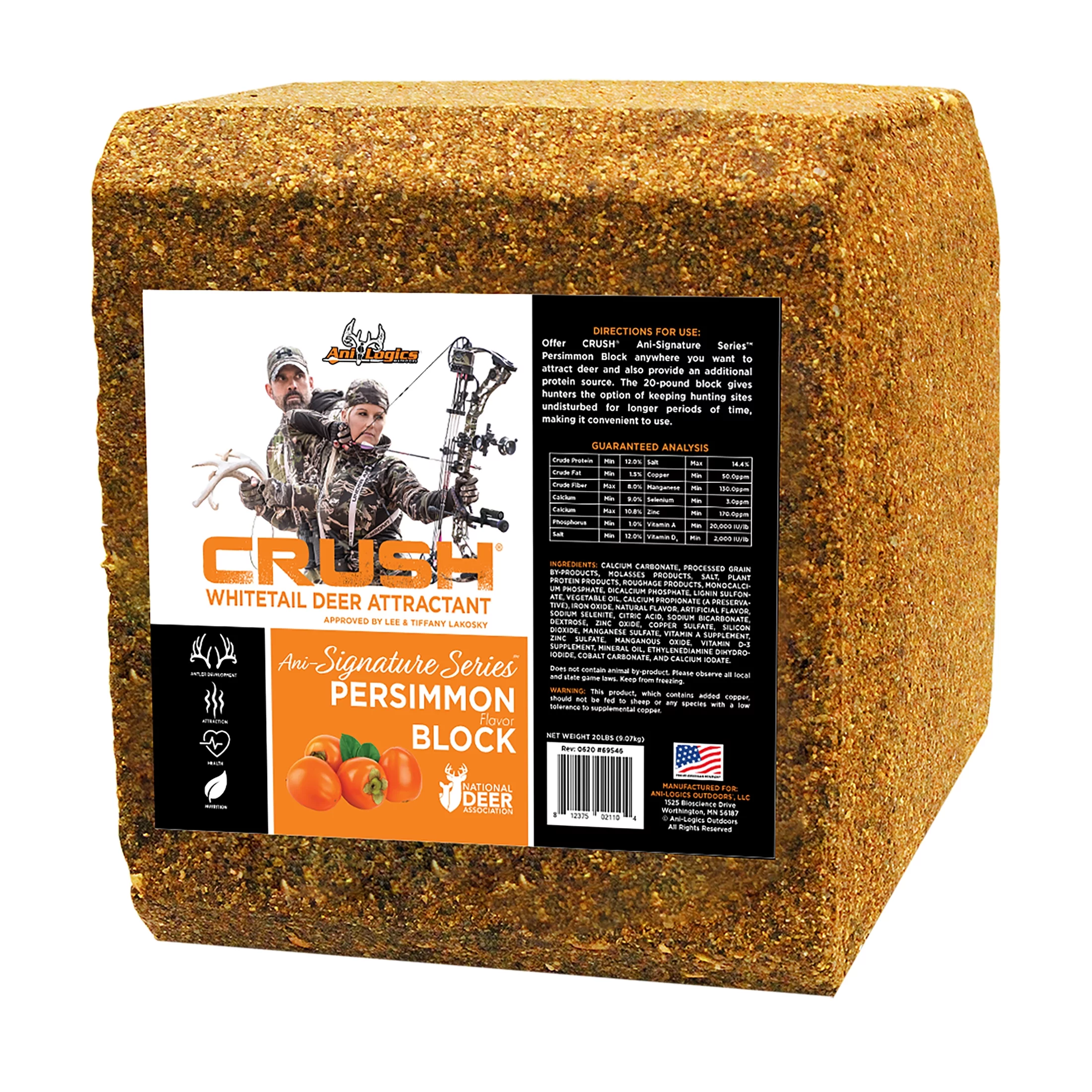 Ani-Logics Outdoors Crush Persimmon Whitetail Deer 20 lb Block