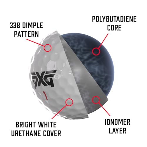 PXG Xtreme Tour and Tour X Golf Balls - The Ultimate Performance Golf Ball for Maximum Distance and Control - One Pack of 12