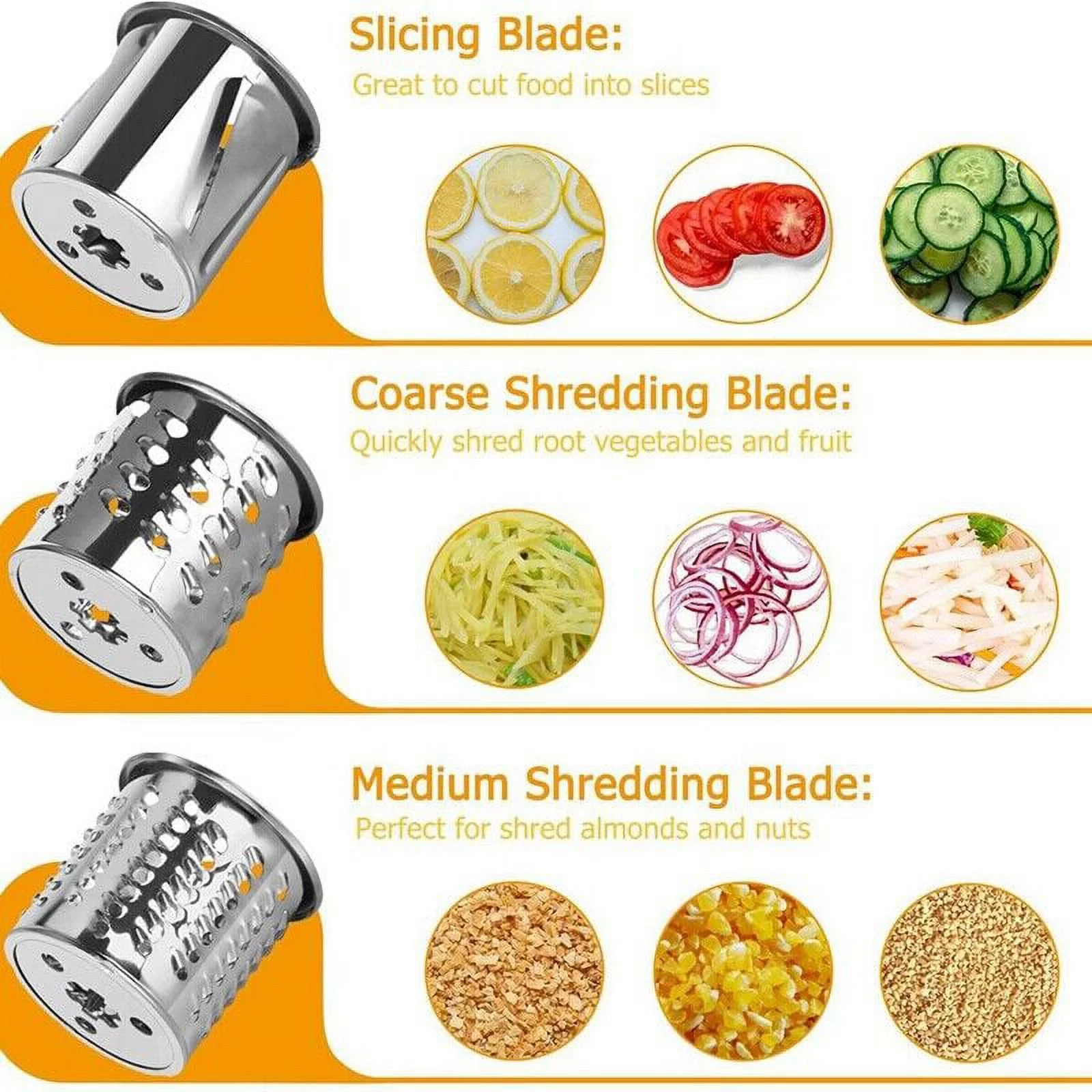 Slicer Shredder Attachments for KitchenAid Stand Mixer Cheese Grater Accessories