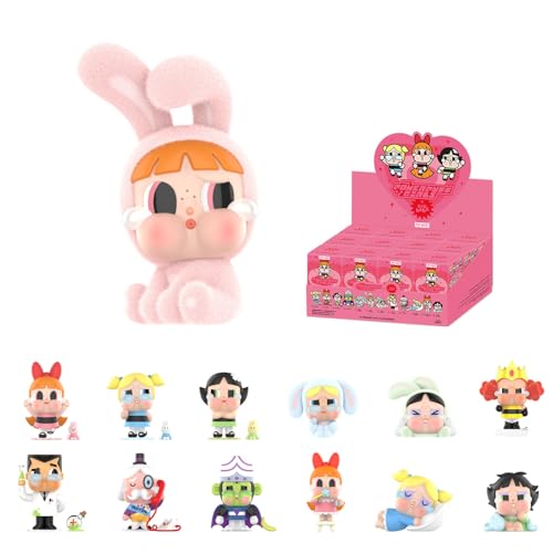 POP MART CRYBABY x Powerpuff Girls Series Figures, 12PCs CRYBABY Blind Box Figures, Random Design Action Figures Collectible Toys Home Decorations, Holiday Birthday Gifts for Girls and Boys, Whole Set