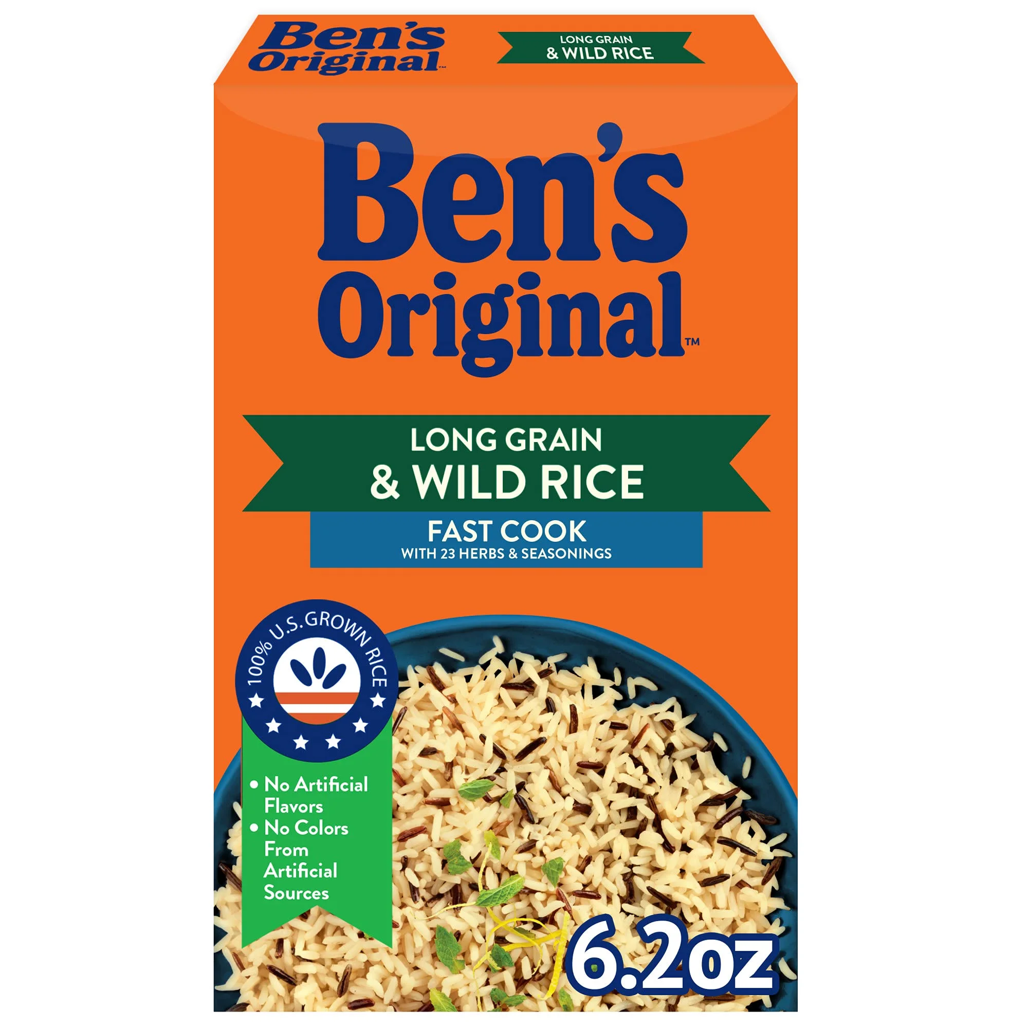 Ben,S Original Long Grain Rice And Wild Rice, Fast Cook Rice, 6.2 Oz Box (Pack Of 12)