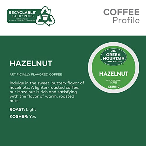 Green Mountain Coffee Roasters Hazelnut Coffee, Keurig Single-Serve K-Cup pods, Light Roast, 96 Count