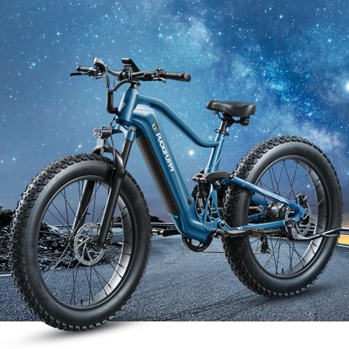 Boxer Electric Bike for Adults 1000W, 48V 20AH Battery Ebike, Full Suspension 26