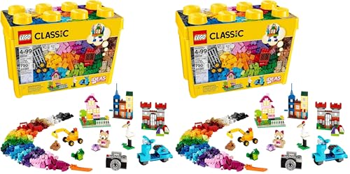 LEGO Classic Large Creative Brick Box 10698 Building Toy Set, Toy Storage Solution for Home or Classrooms, Interactive Building Toy for Kids, Boys, and Girls