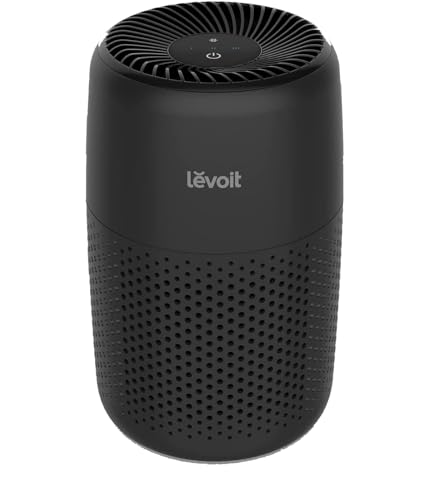 LEVOIT Air Purifiers for Bedroom Home, 3-in-1 Filter Cleaner with Fragrance Sponge for Better Sleep, Filters Smoke, Allergies, Pet Dander, Odor, Dust, Office, Desktop, Portable, Core Mini-P, White