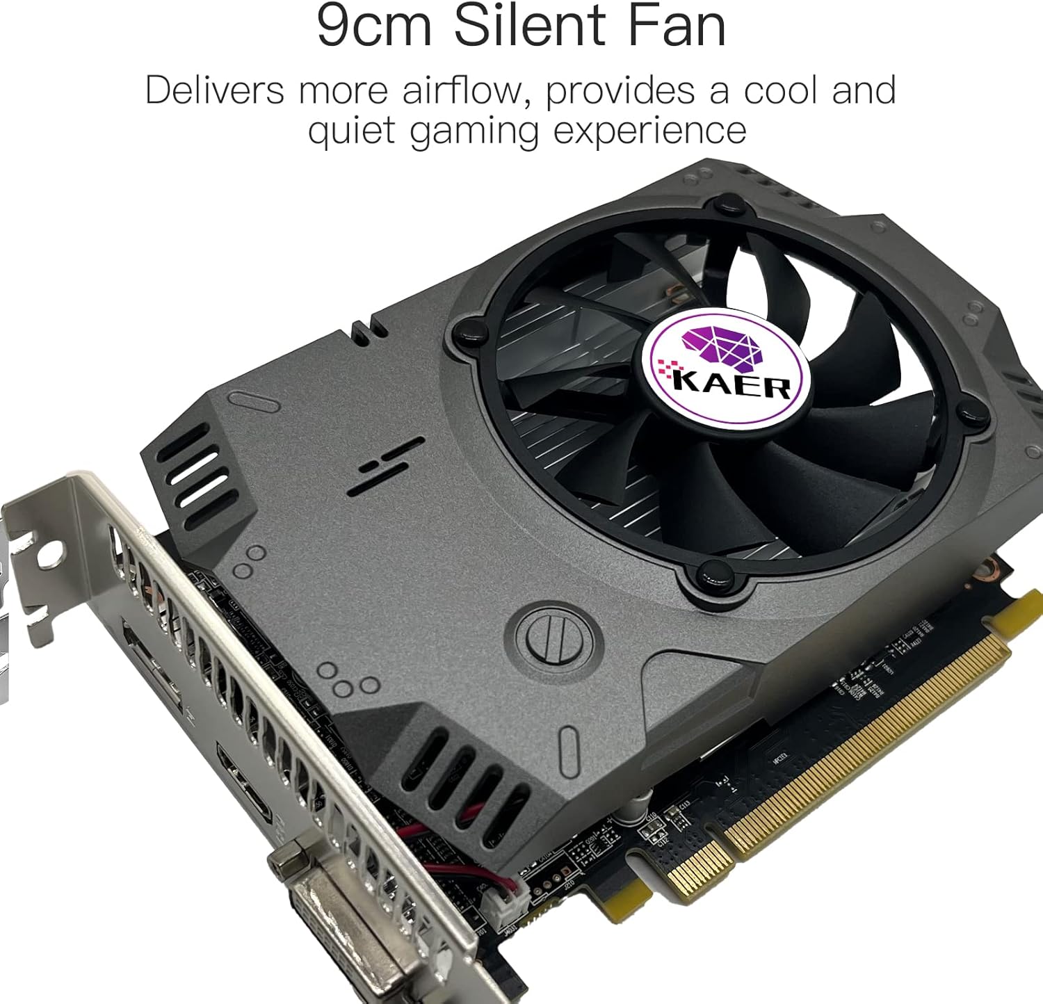 KAER AMD Radeon RX 550 Computer Graphics Card 4GB, GDDR5, 128 Bit, DirectX 12, PCI Express 3.0, DP HDMI DVI-D, Desktop Gaming Video Card, Computer GPU