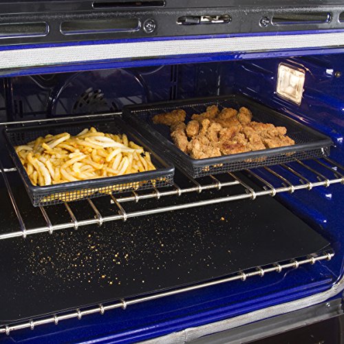 Kitchen + Home Oven Liner Set of 2 – Large Heavy Duty 100% PFOA & BPA Free – FDA Approved Non-stick Reusable Oven Liner for Gas, Electric & Microwave Ovens – Works as Baking Mat & Grill Mat