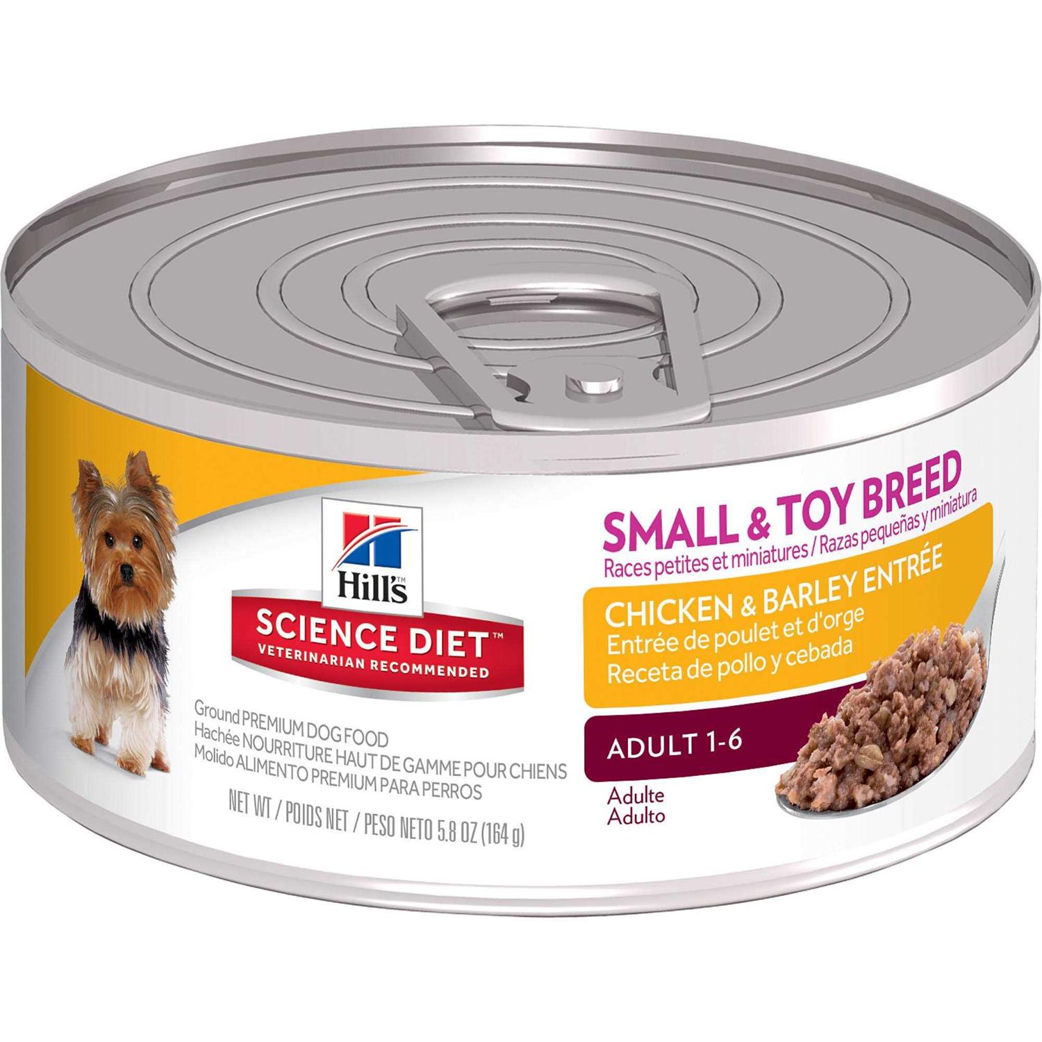 Hill's Science Diet Adult Small Paws Chicken & Barley Entree Canned Dog Food - Pet Supplies online store