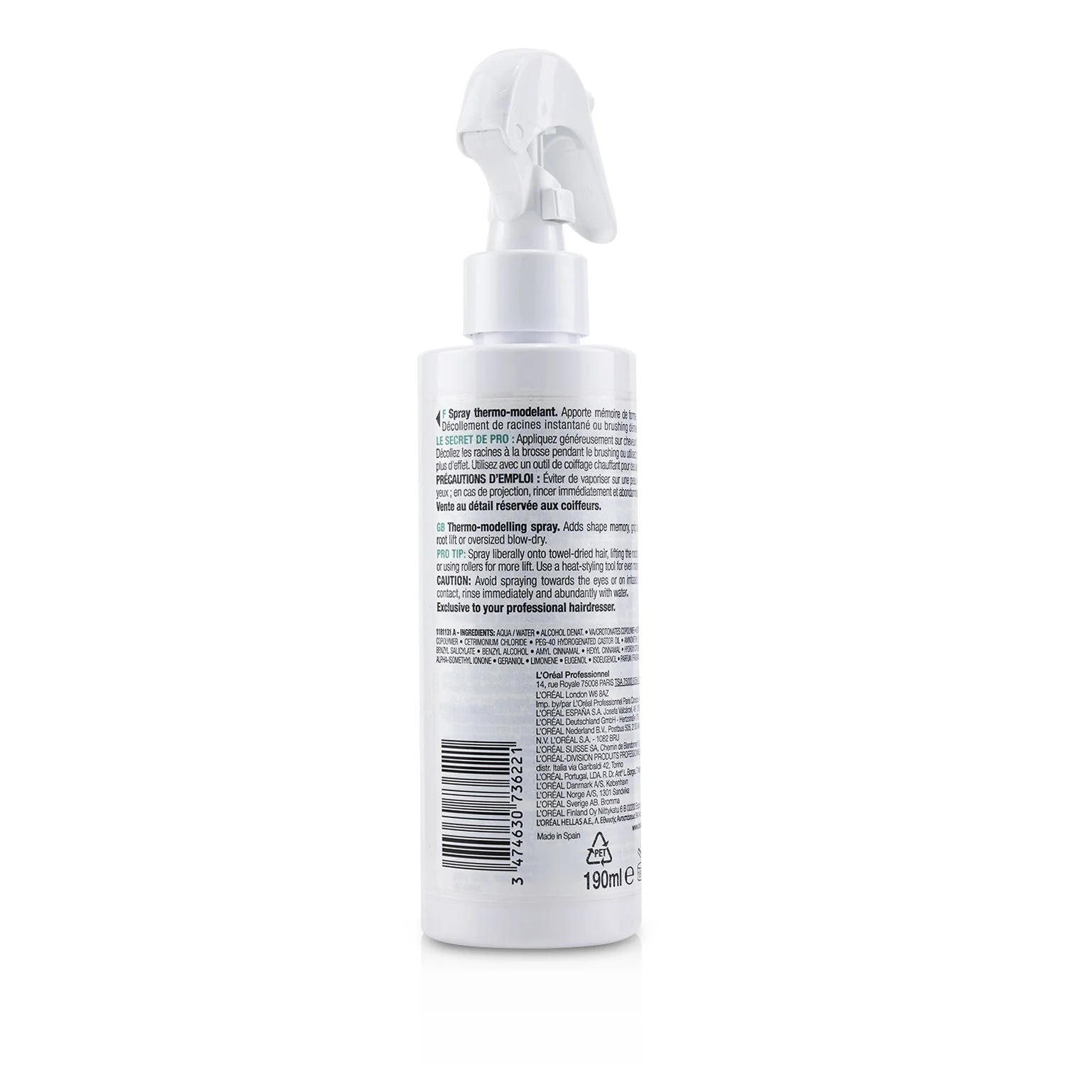 L'Oreal Professionnel Tecni.Art PLI Thermo-Modelling Spray (Force 4) 190ml/6.4oz