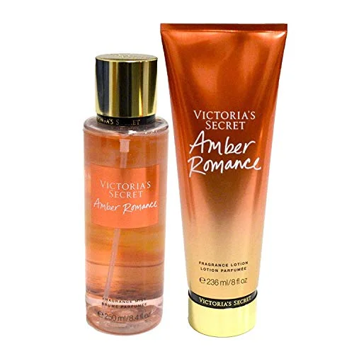 Victoria's Secret Amber Romance Set: Fragrance Body Mist  All-Skin Lotion