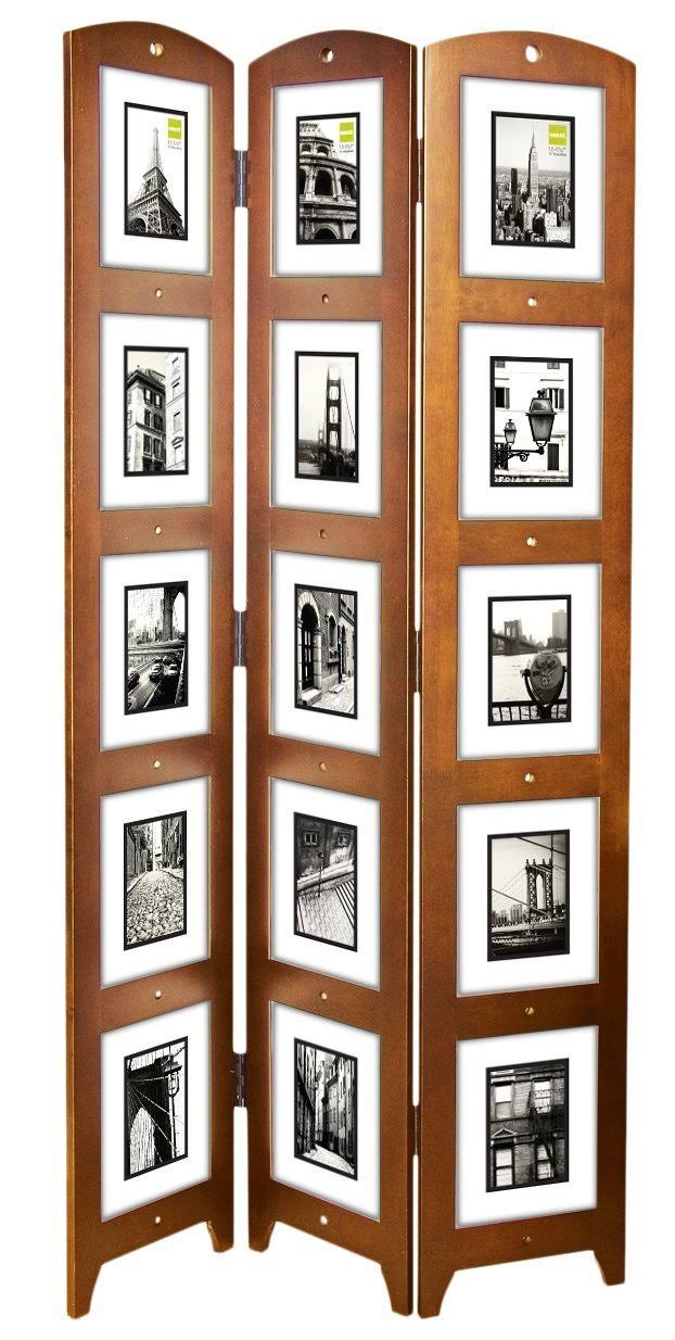 Kiera Grace Triple Panel Floor Photo Screen, 33 by 64.5-Inch, Holds 15 - 5 by 7-Inch Photos, Cairo