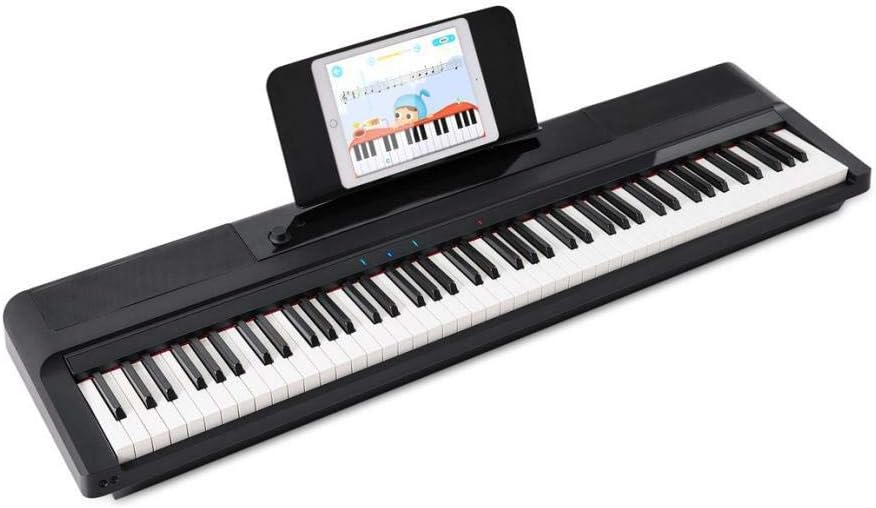 The ONE Music Group 88-Key Portable Piano Electronic MIDI Keyboard Weighted Action Digital Piano (Black-New Pro)