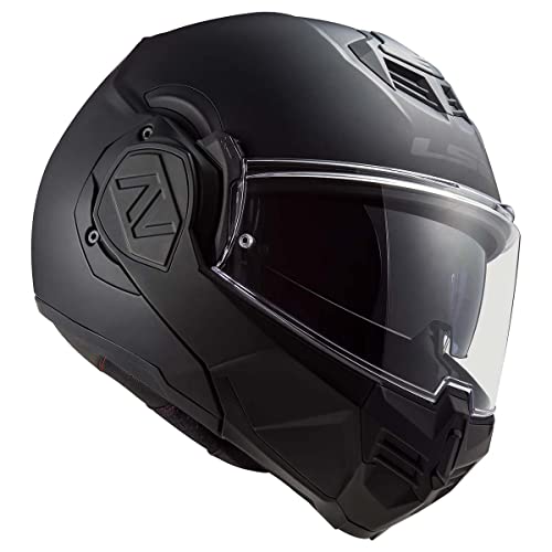 LS2 Helmets Advant Modular Helmet (Noir Matte Black - Large)