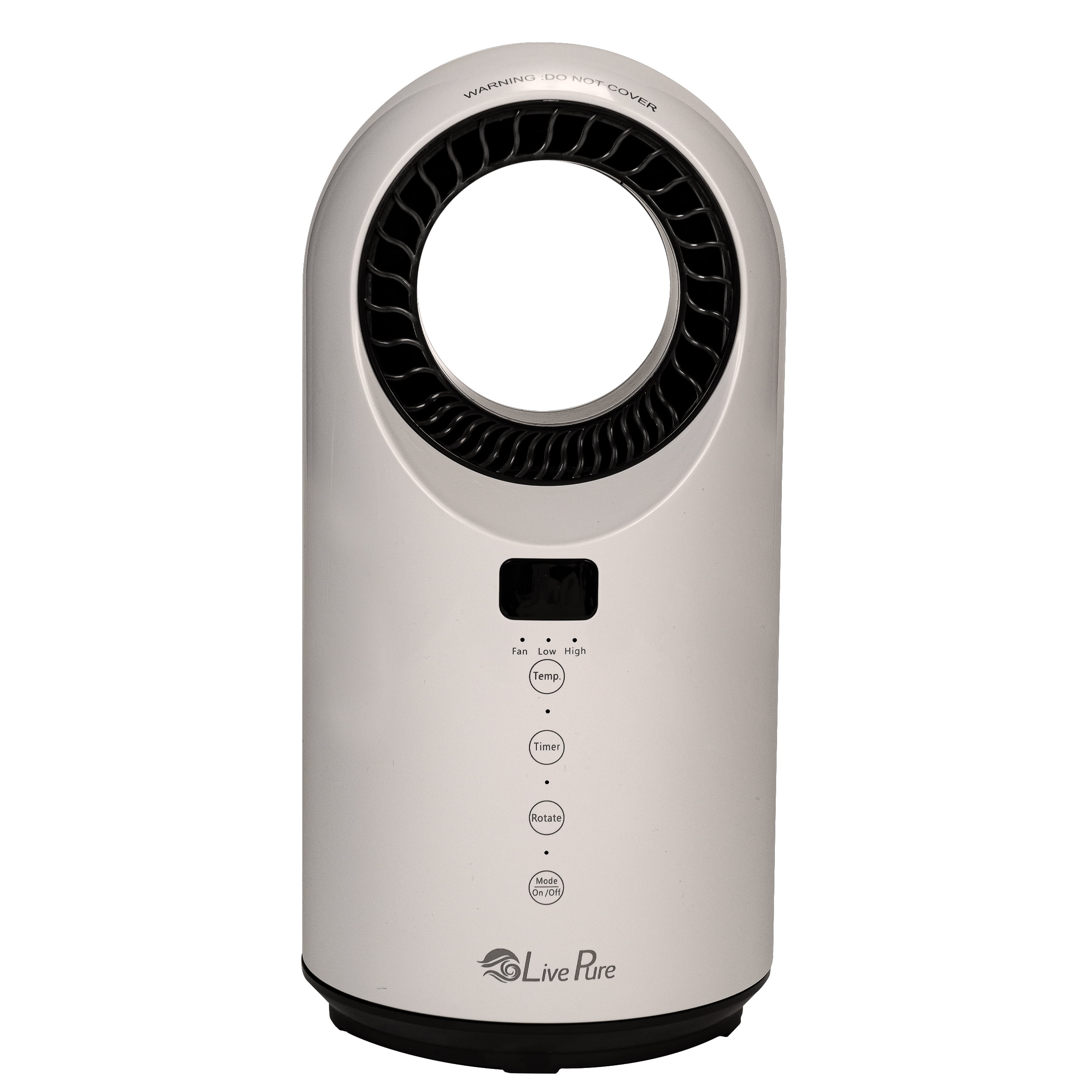 LivePure LP2000HTR Turbine Vortex Auto-Duster Heater, Pearl White