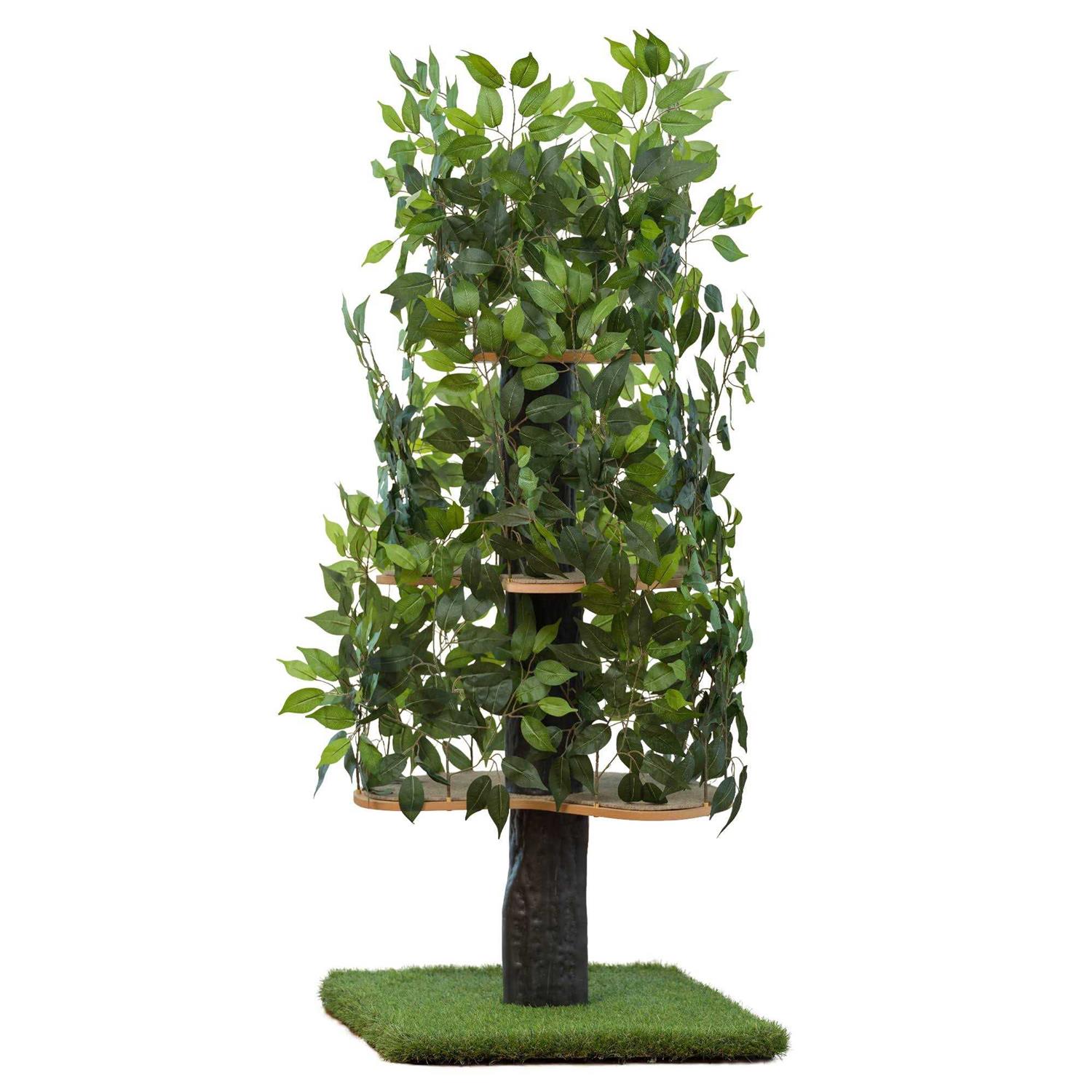 On2Pets Cat Tree with Leaves Cat House & Cat Activity Tree - Pet Supplies online store