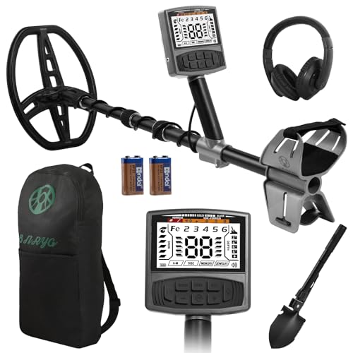 Metal Detector for Adults Professional, Pinpoint Metal Detector Waterproof Gold and Silver, Higher Accuracy, Bigger LCD Display, 12