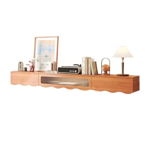 TV stand, Household Floating TV Stand, Wall Mounted Entertainment Center and Cabinet Shelf, TV Console with Storage, Media Console for DVD Player, Space-Saving Under TV Shelf for Bedroom, Living Room
