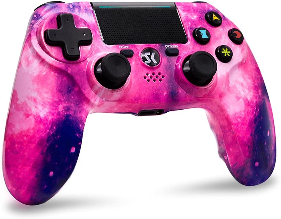 Wireless Controller for PS4,Excellent Performance Double Shock Gamepad Compatible with Playstation 4/Pro/Slim with Headset Jack, Touch Pad, Motion Control Pack of 2