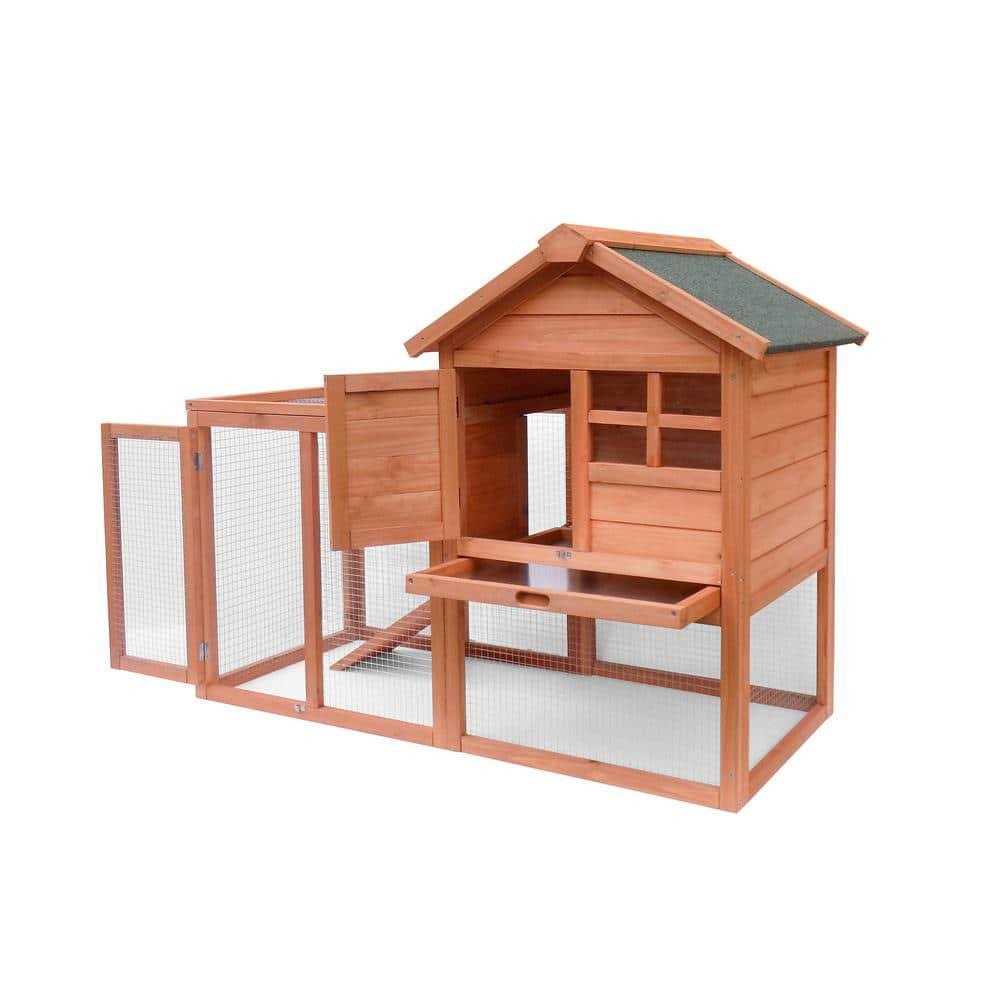 Tunearary Wooden Chicken Coop Cage Rabbit house with Run - Pet Supplies online store