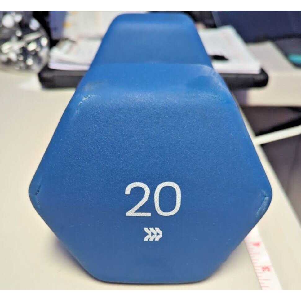 All In Motion Neoprene Dumbbell 20lbs Blue - Sports Supplies Online Store