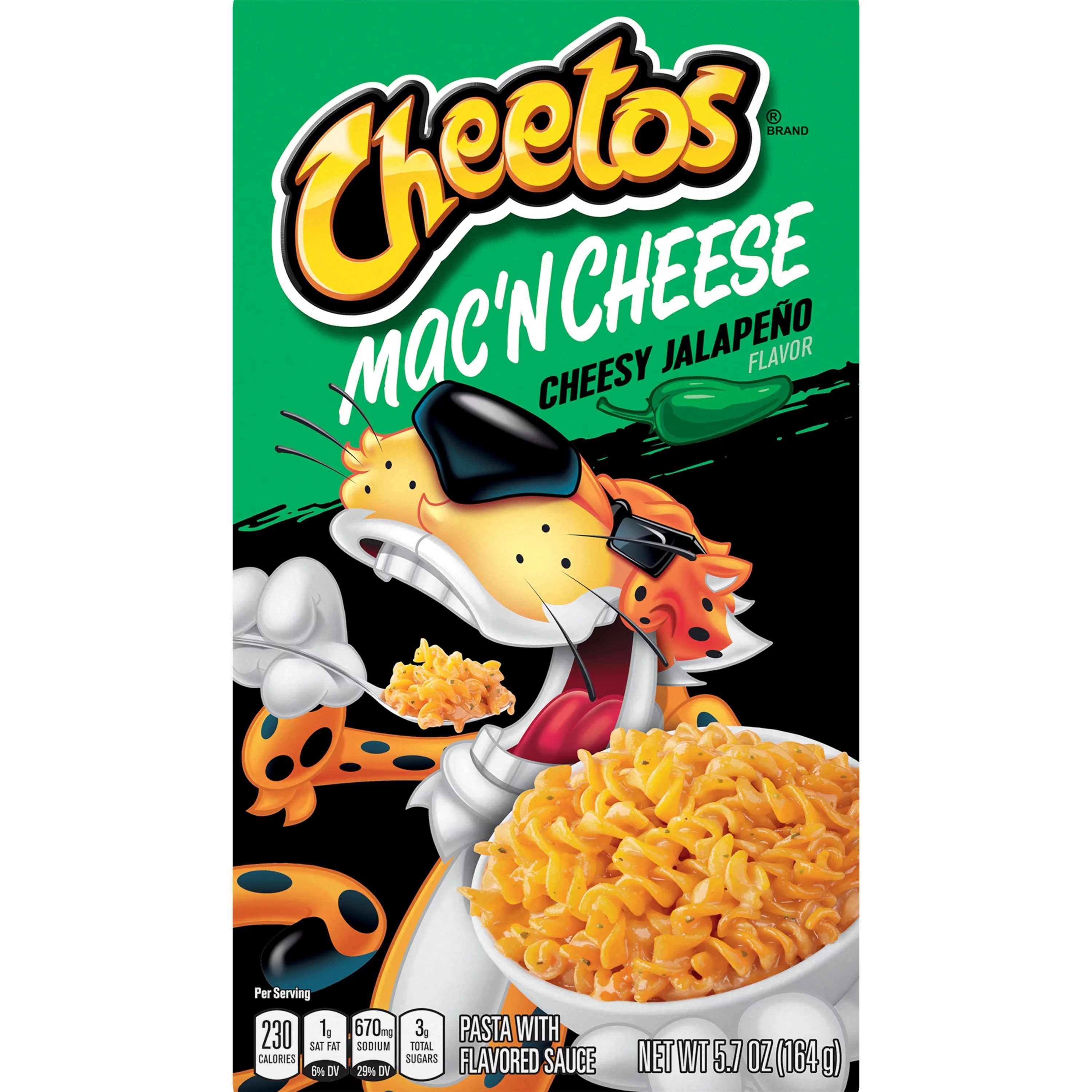 Cheetos Mac 'N Cheese, Cheesy Jalapeno Flavor, 5.7 oz Boxes, 12 Ct