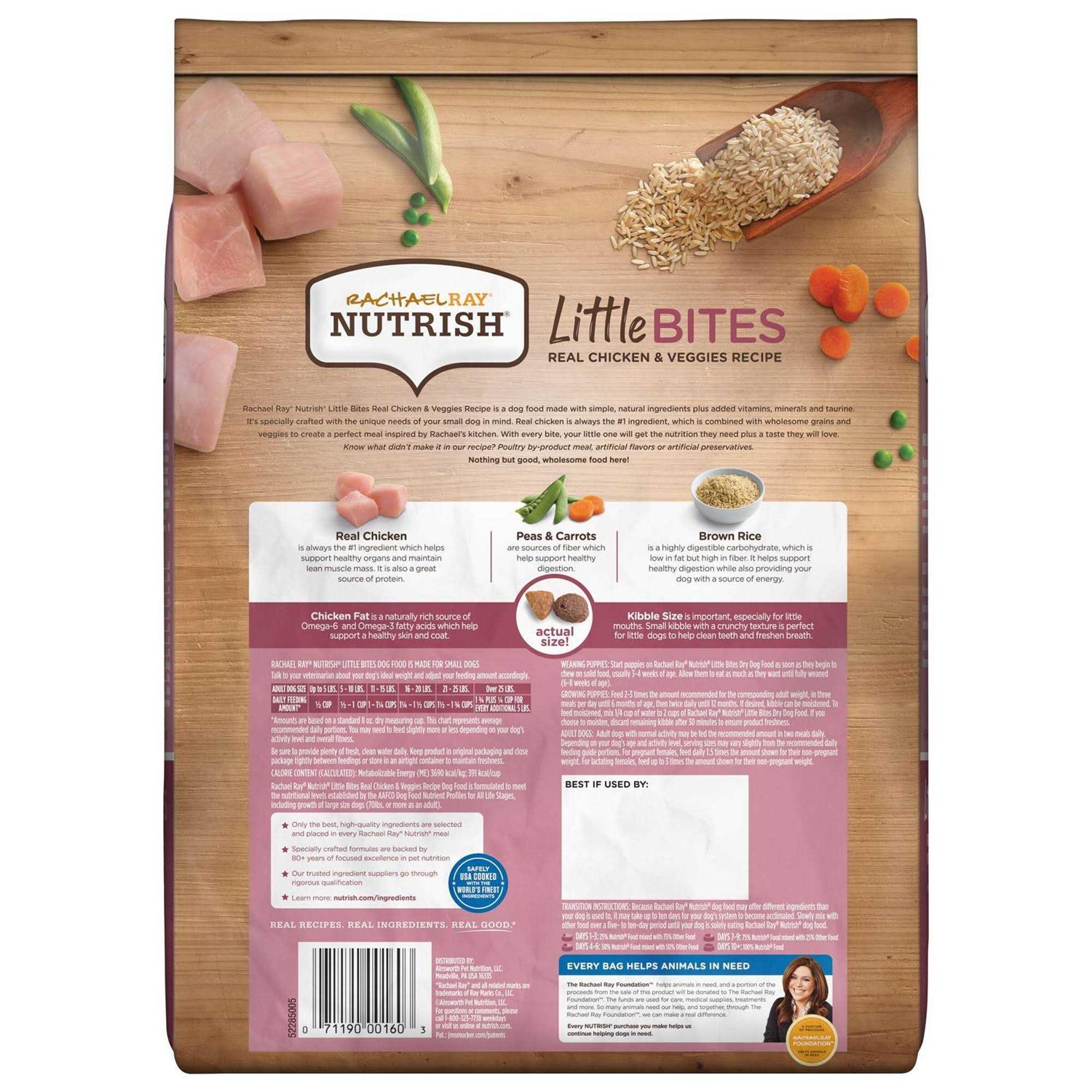 Rachael Ray Nutrish Little Bites Real Chicken & Veggies Recipe Dry Dog Food - Pet Supplies online store